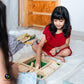 shut the box wooden dice game math strategy - product view 3