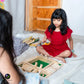 shut the box wooden dice game math strategy - product view 8
