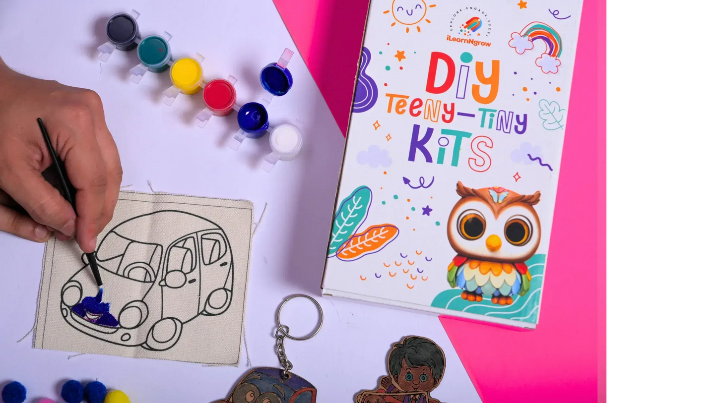 teeny tiny diy car painting kit kids transport craft - product view 7