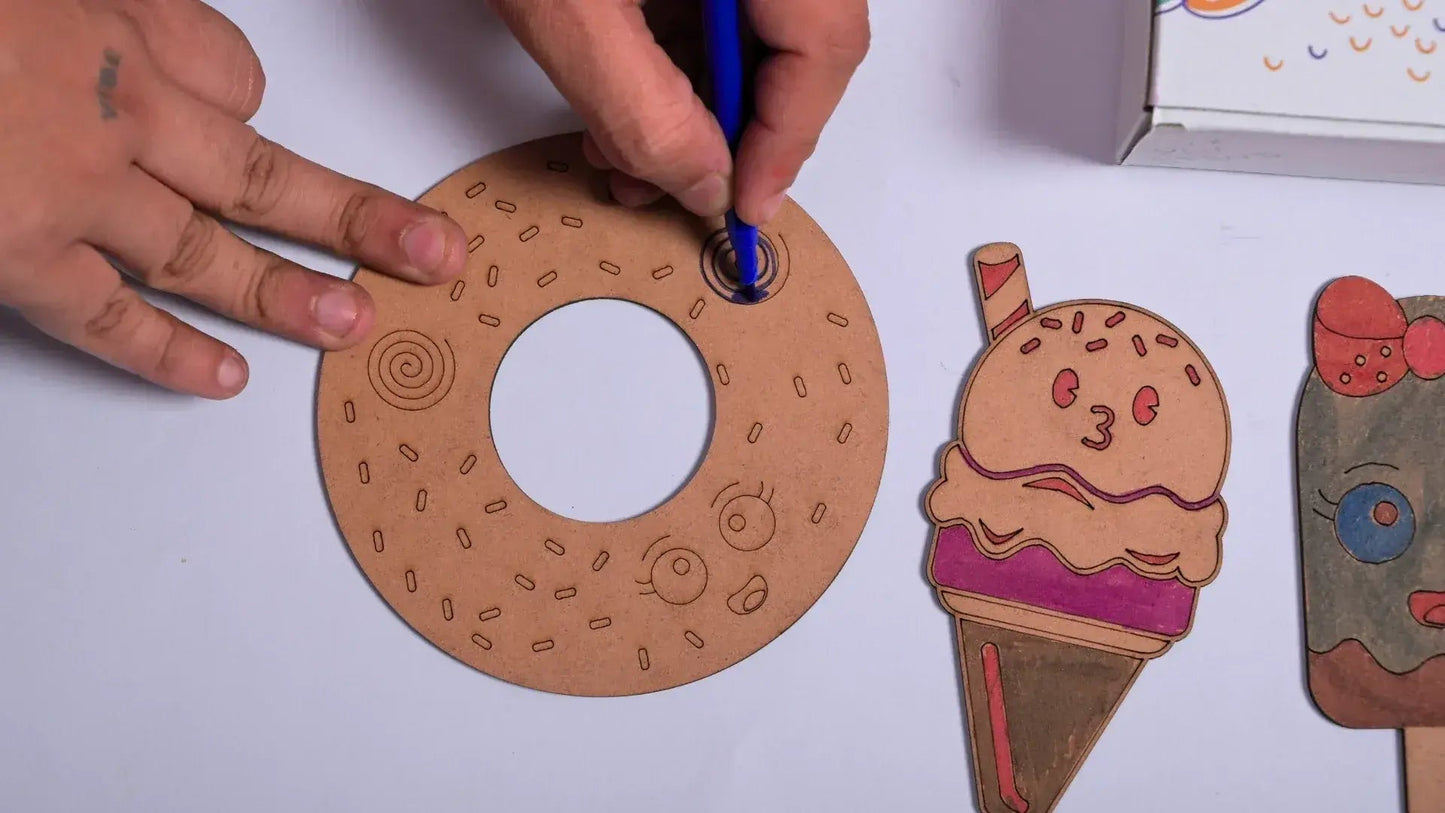 teeny tiny diy dessert craft kit painting set - product view 2