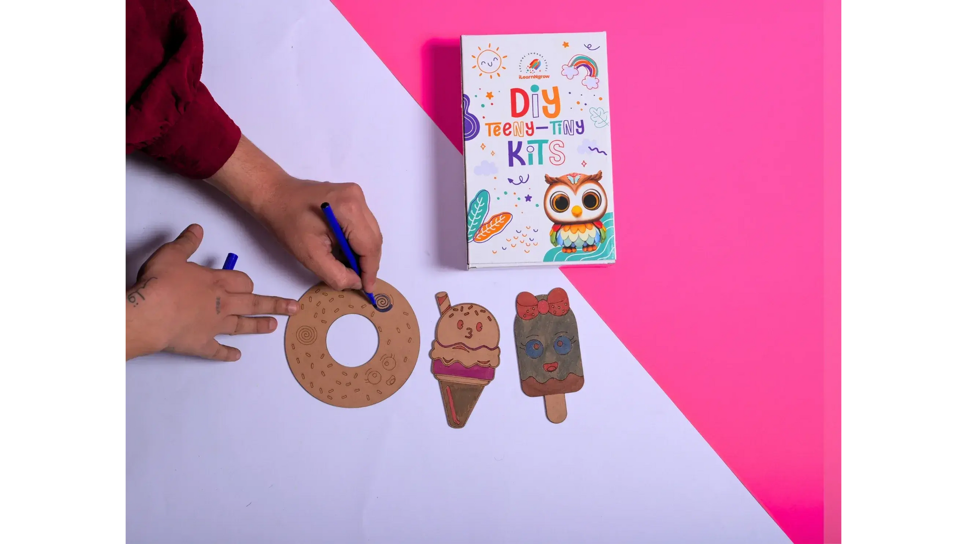 teeny tiny diy dessert craft kit painting set - product view 6