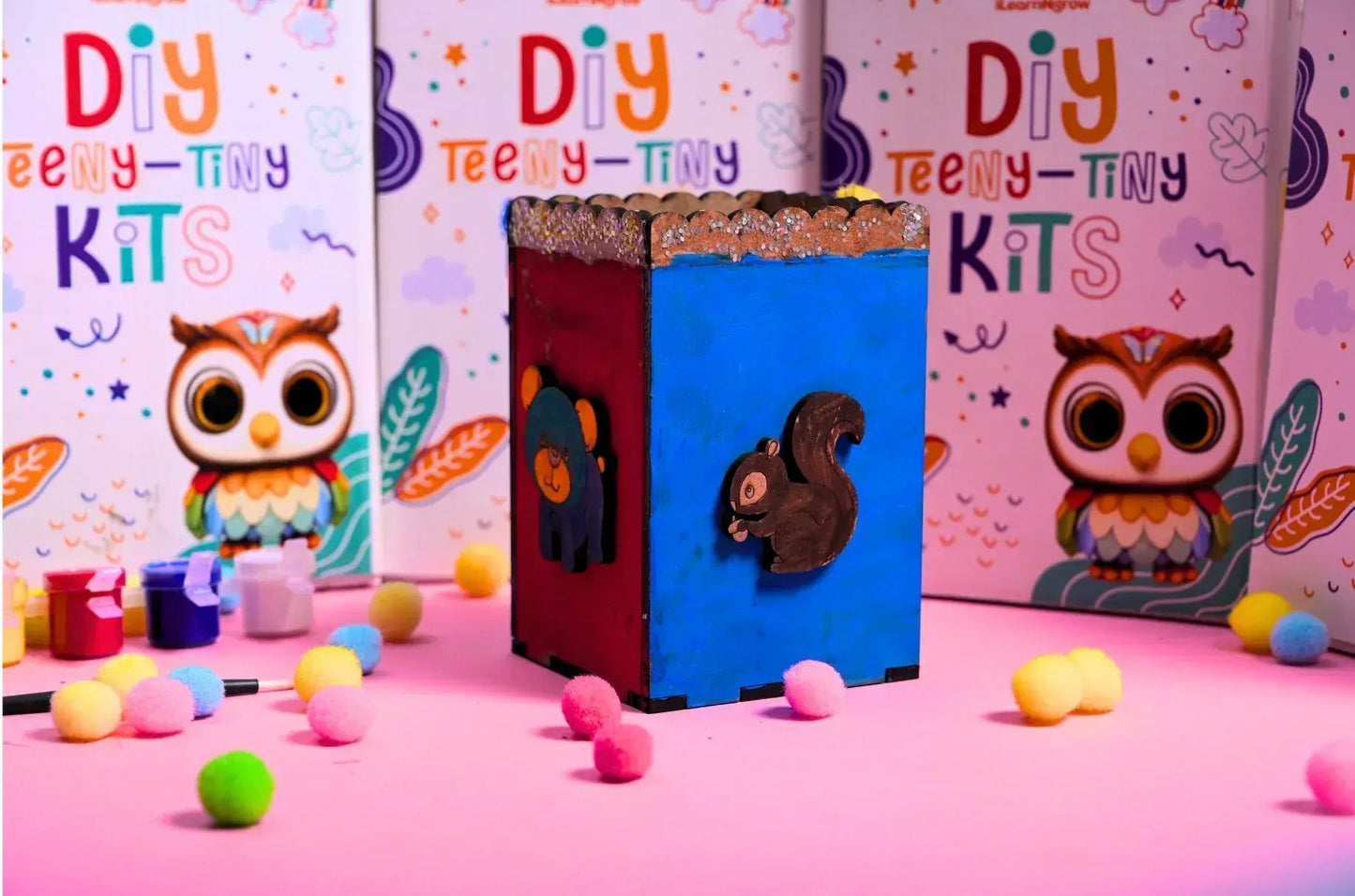 teeny tiny diy pen stand craft kit desk organizer - product view 2