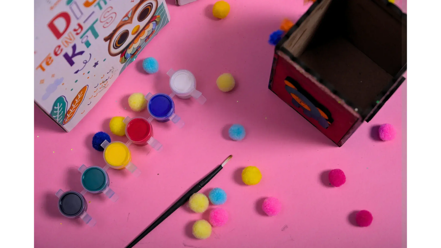 teeny tiny diy pen stand craft kit desk organizer - product view 3
