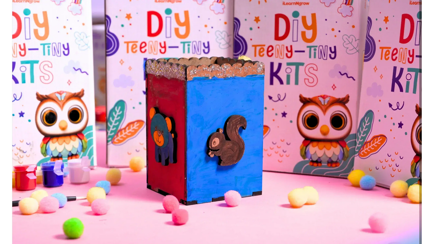 teeny tiny diy pen stand craft kit desk organizer - product view 5