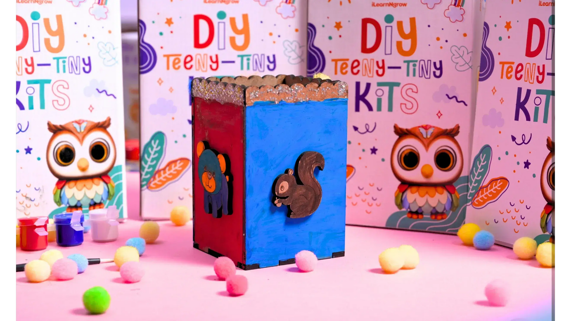 teeny tiny diy pen stand craft kit desk organizer - product view 5