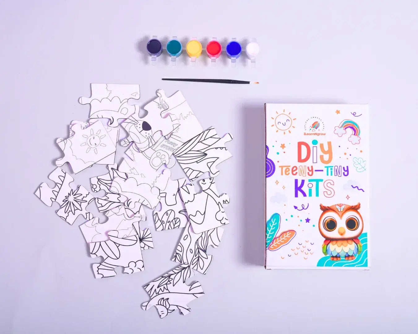 teeny tiny diy puzzle set two kids creative art kit - product view 3