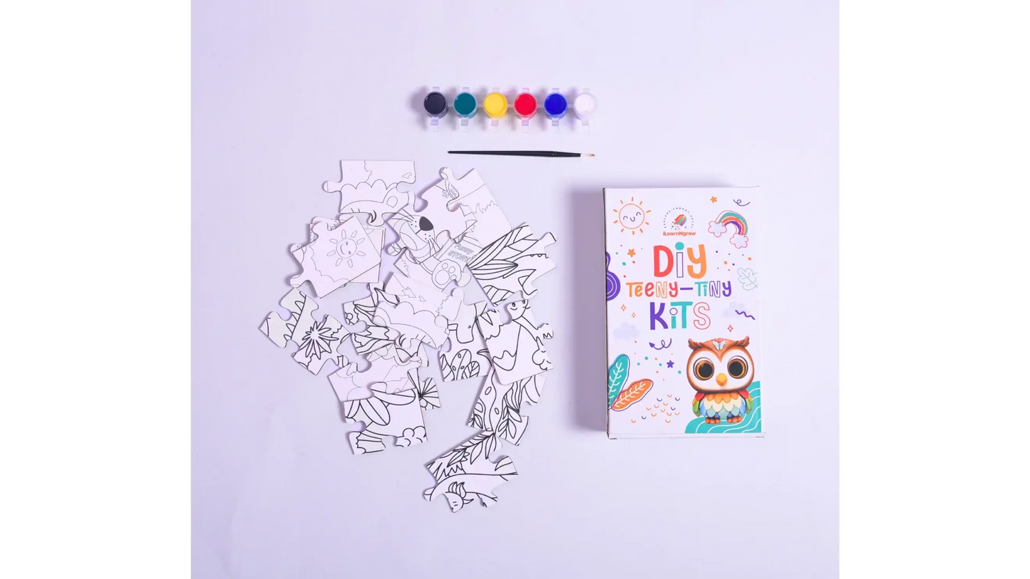 teeny tiny diy puzzle set two kids creative art kit - product view 4