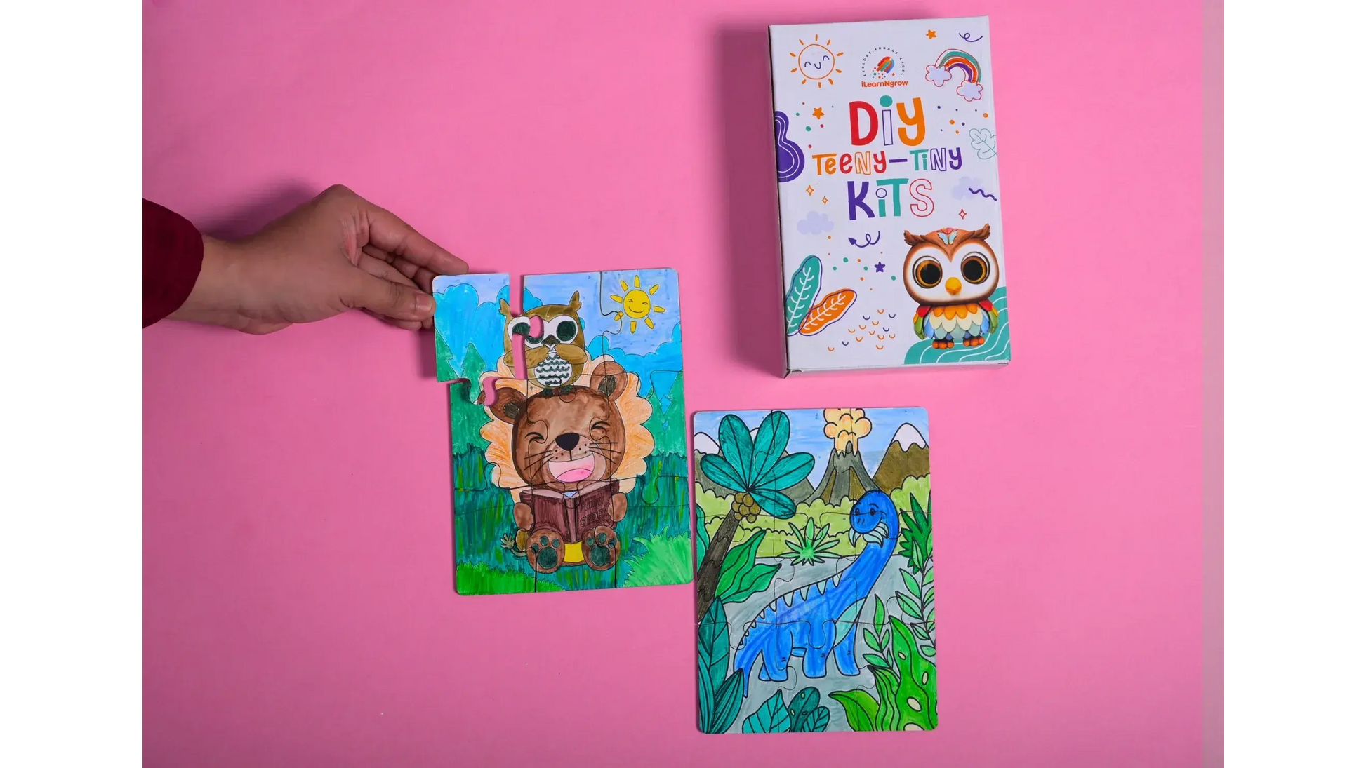 teeny tiny diy puzzle set two kids creative art kit - product view 7