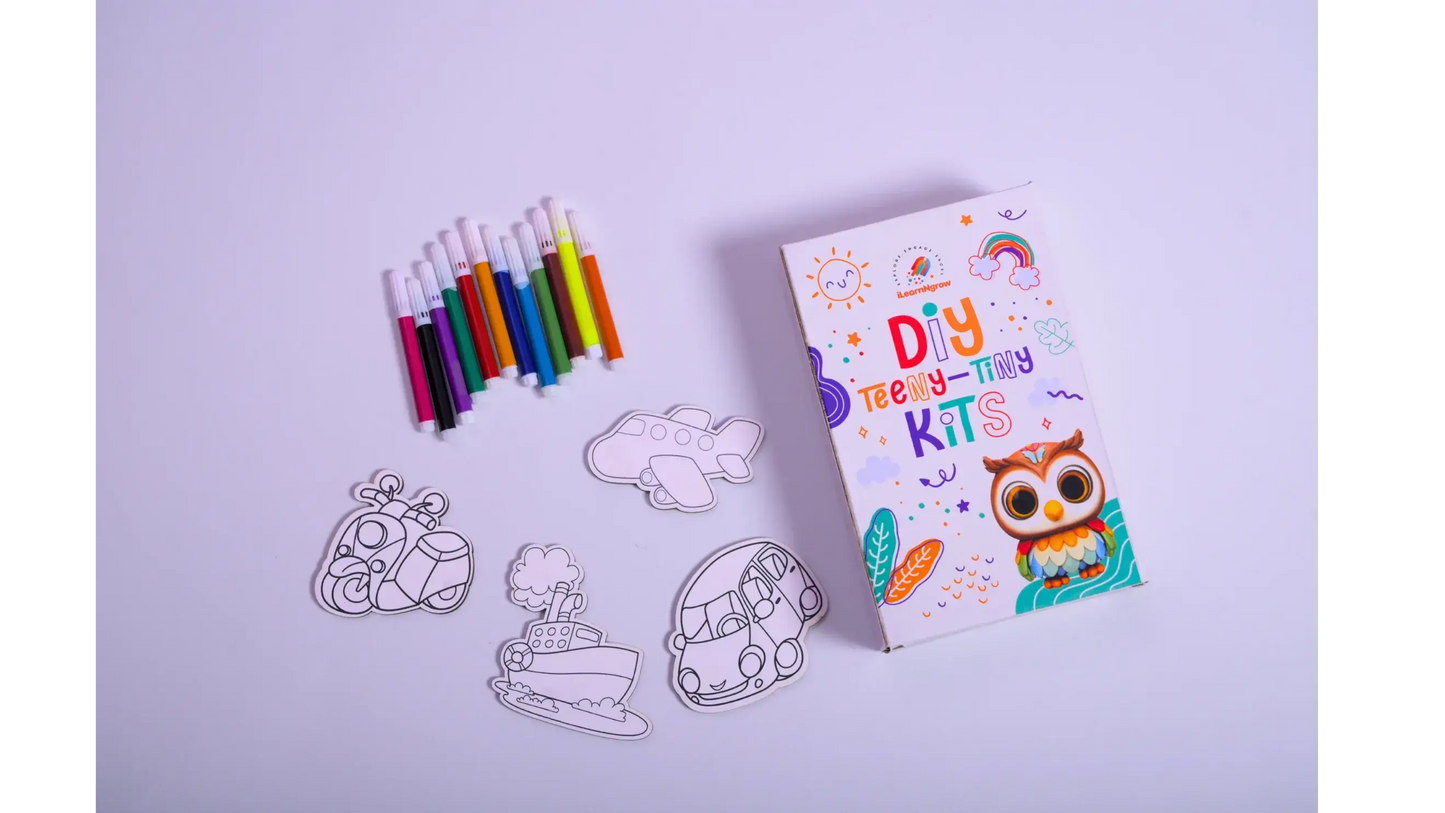 transport theme diy fridge magnet kit kids - product view 2