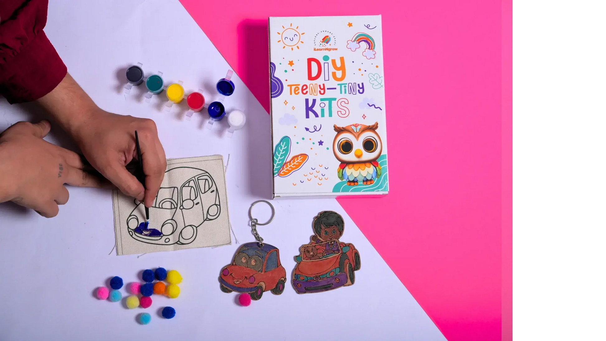 transport theme diy fridge magnet kit kids - product view 6