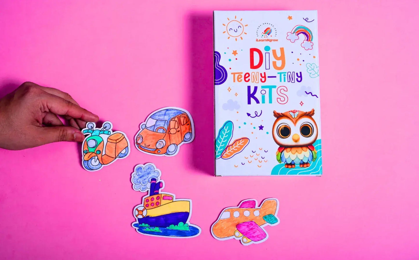 transport theme diy fridge magnet kit kids - main product image