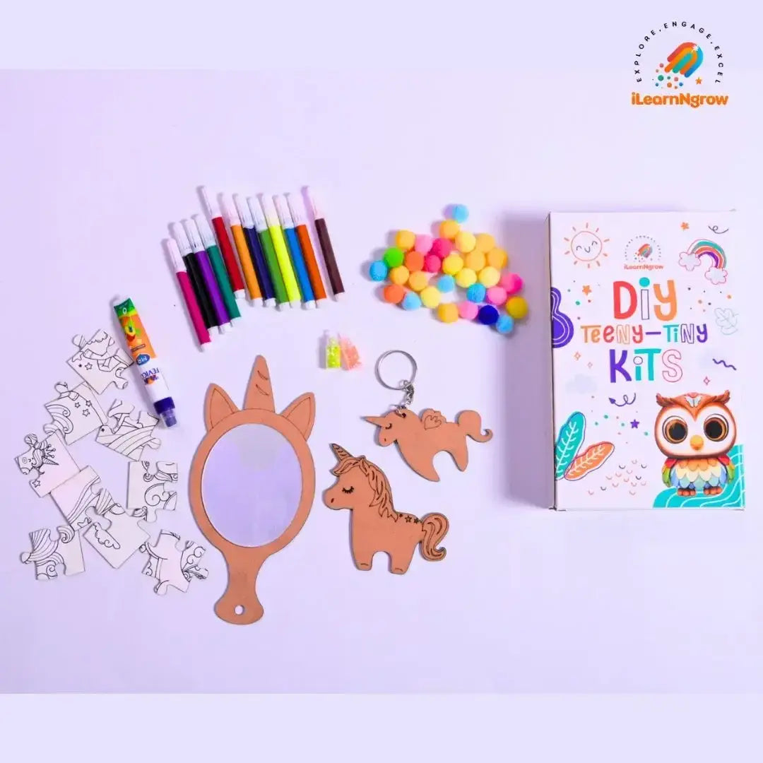 unicorn craft bundle painting kit door name plate - product view 4