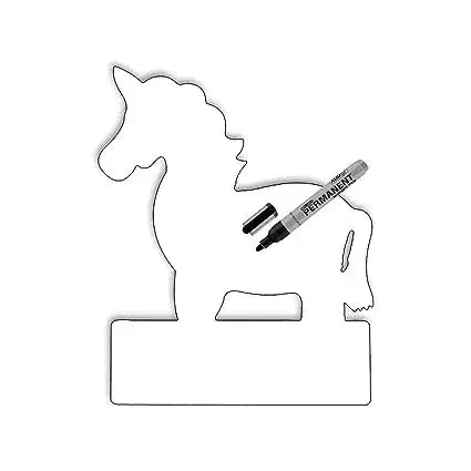 unicorn shaped blackboard kids drawing writing board - main product image
