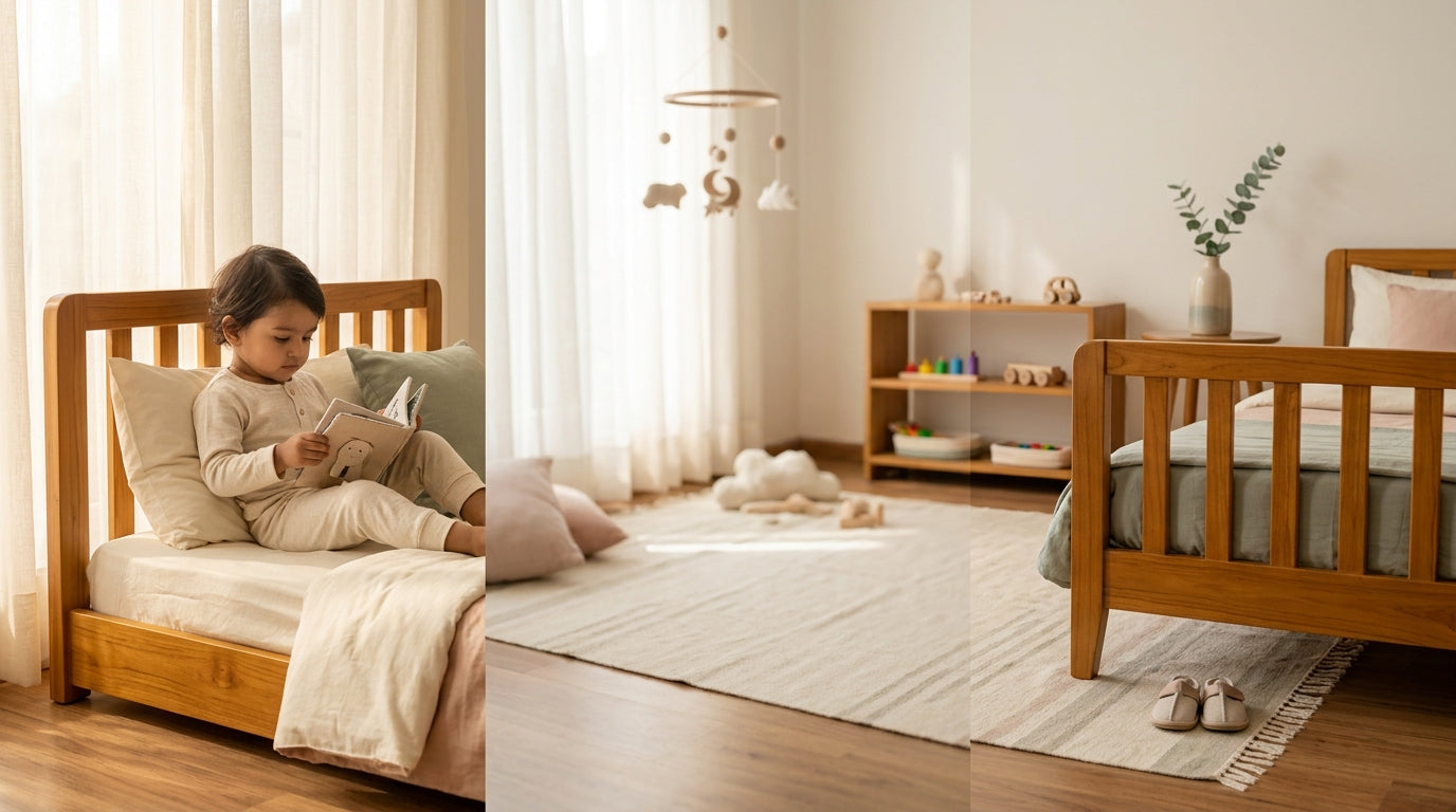 Wooden Crib & Bed