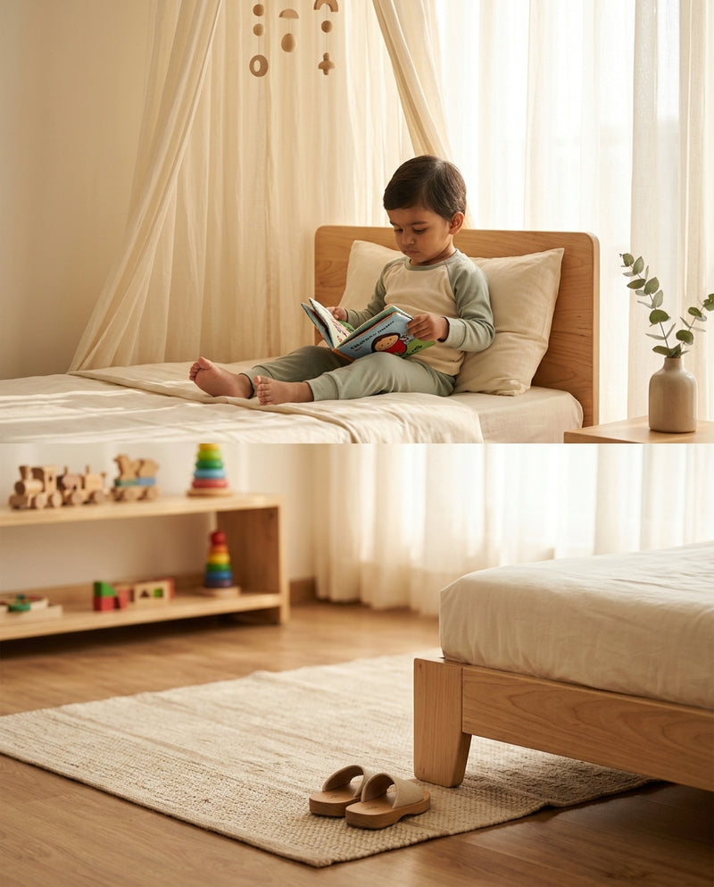 Wooden Crib & Bed