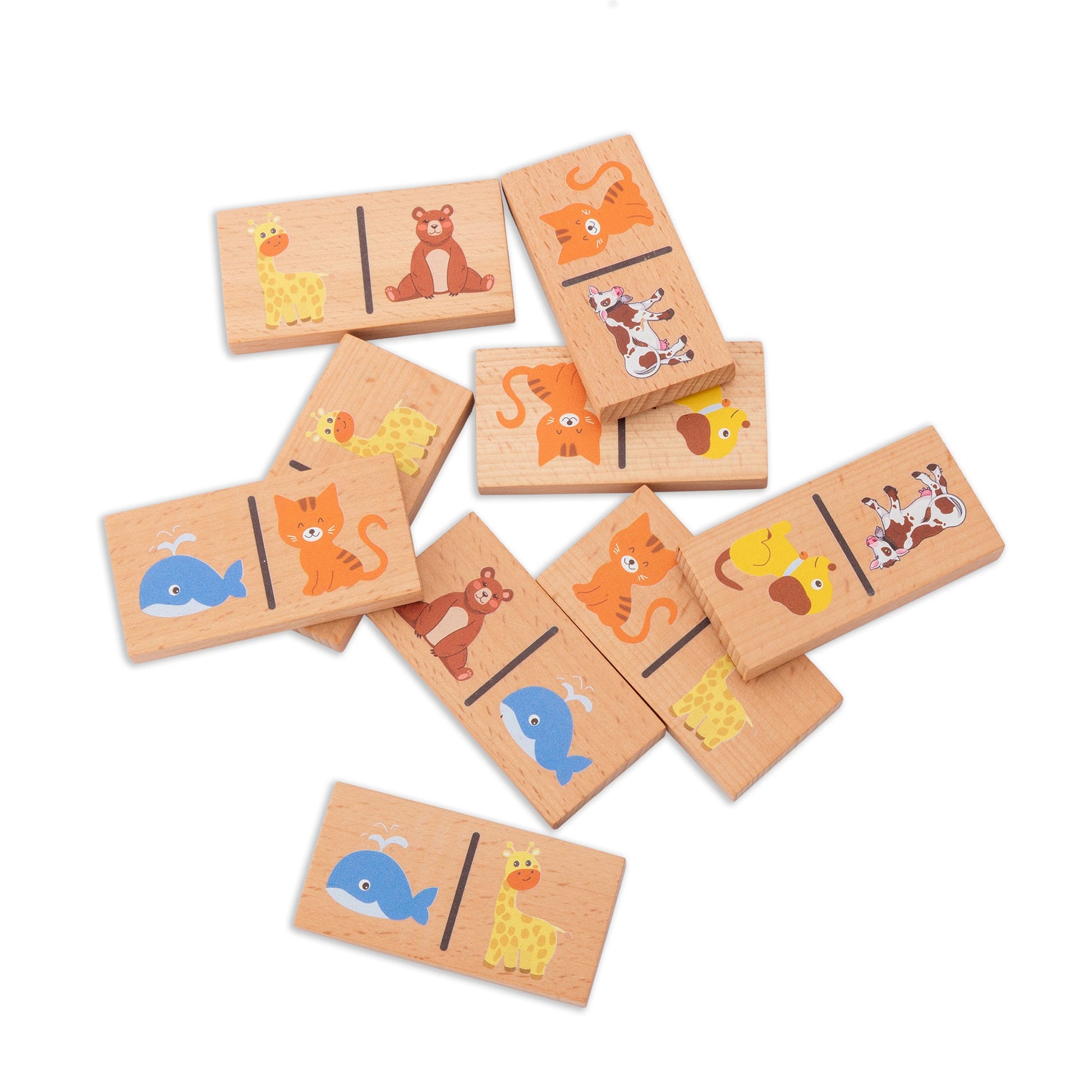 Buy Wooden Animals Puzzle - Set of 12 Blocks - SkilloToys