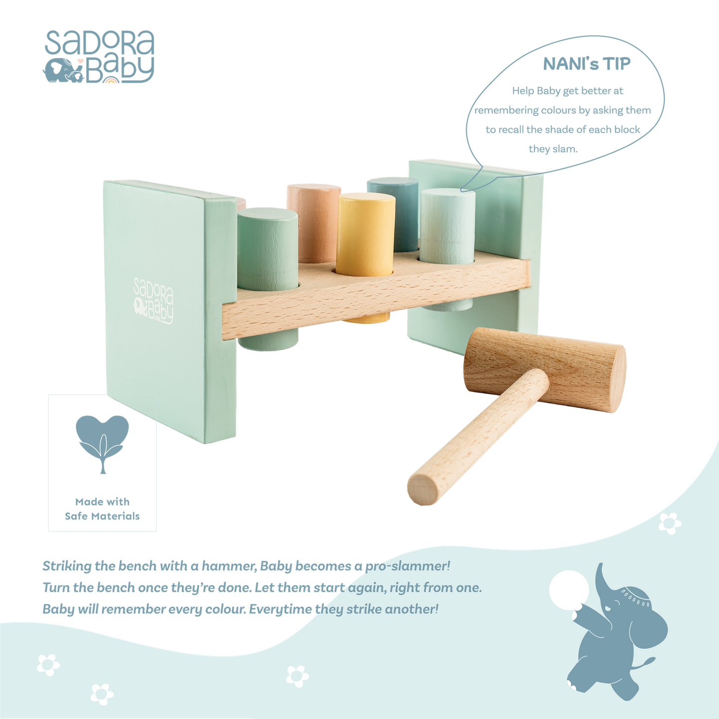 Buy Little Builder Hammer Bench Wooden toy Online - SkilloToys.com