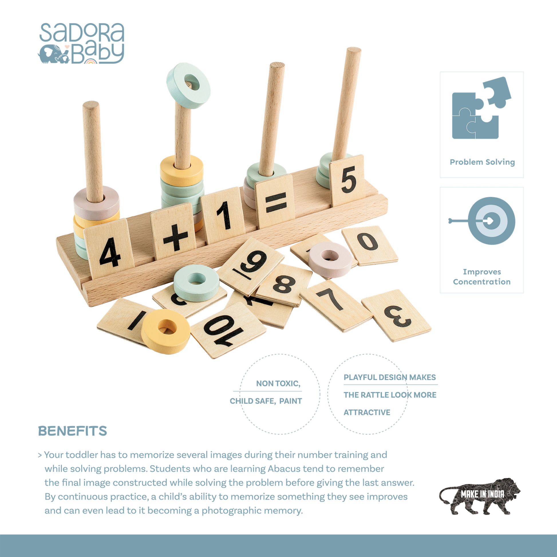 Buy Genius Abacus Counting Learning Stacker Board - Level 1 Online - SkilloToys.com