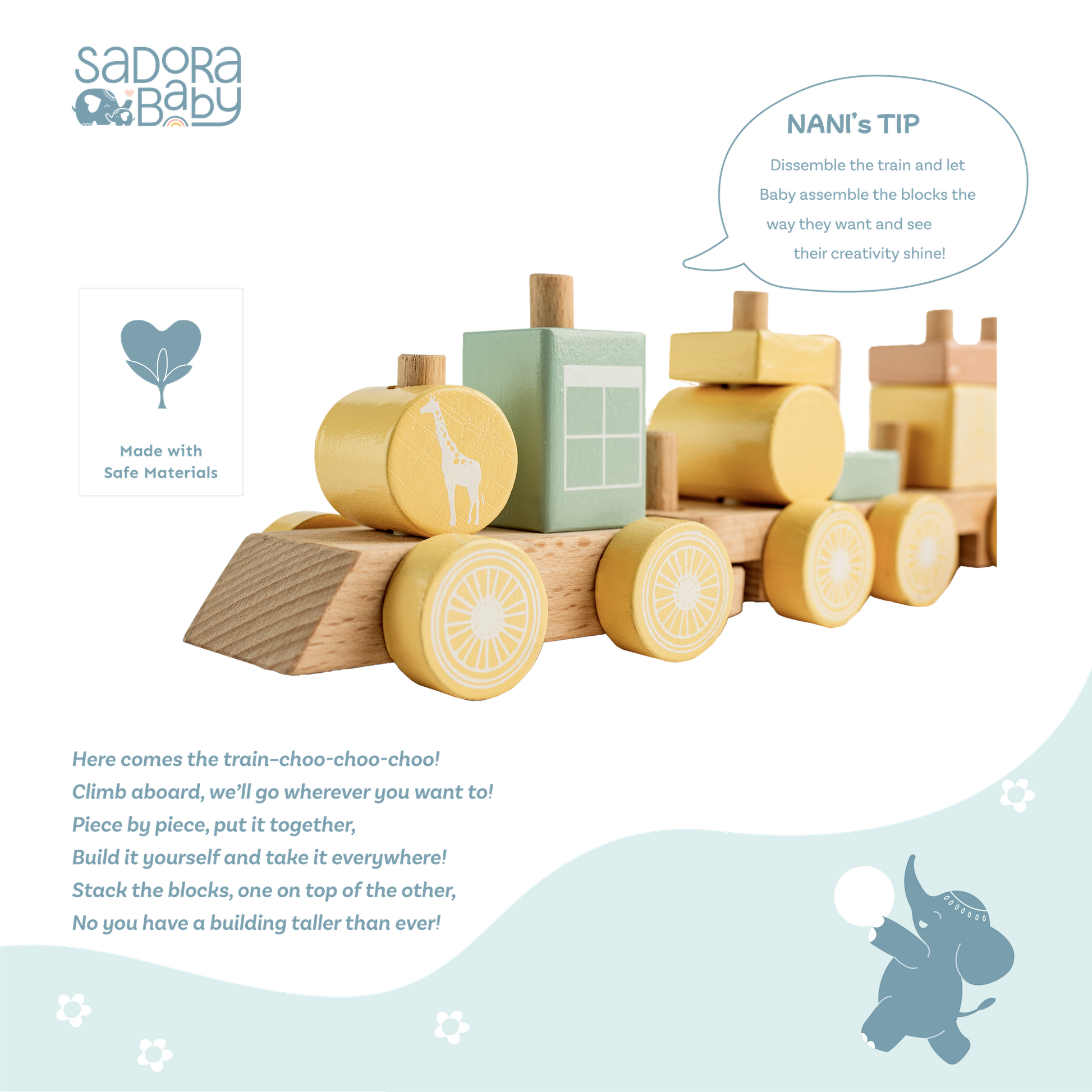 Buy Multi Play Use Wooden Choo-Choo Train Set Online - SkilloToys.com