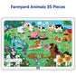 2 In 1 Farmyard And Ocean Wooden Puzzle