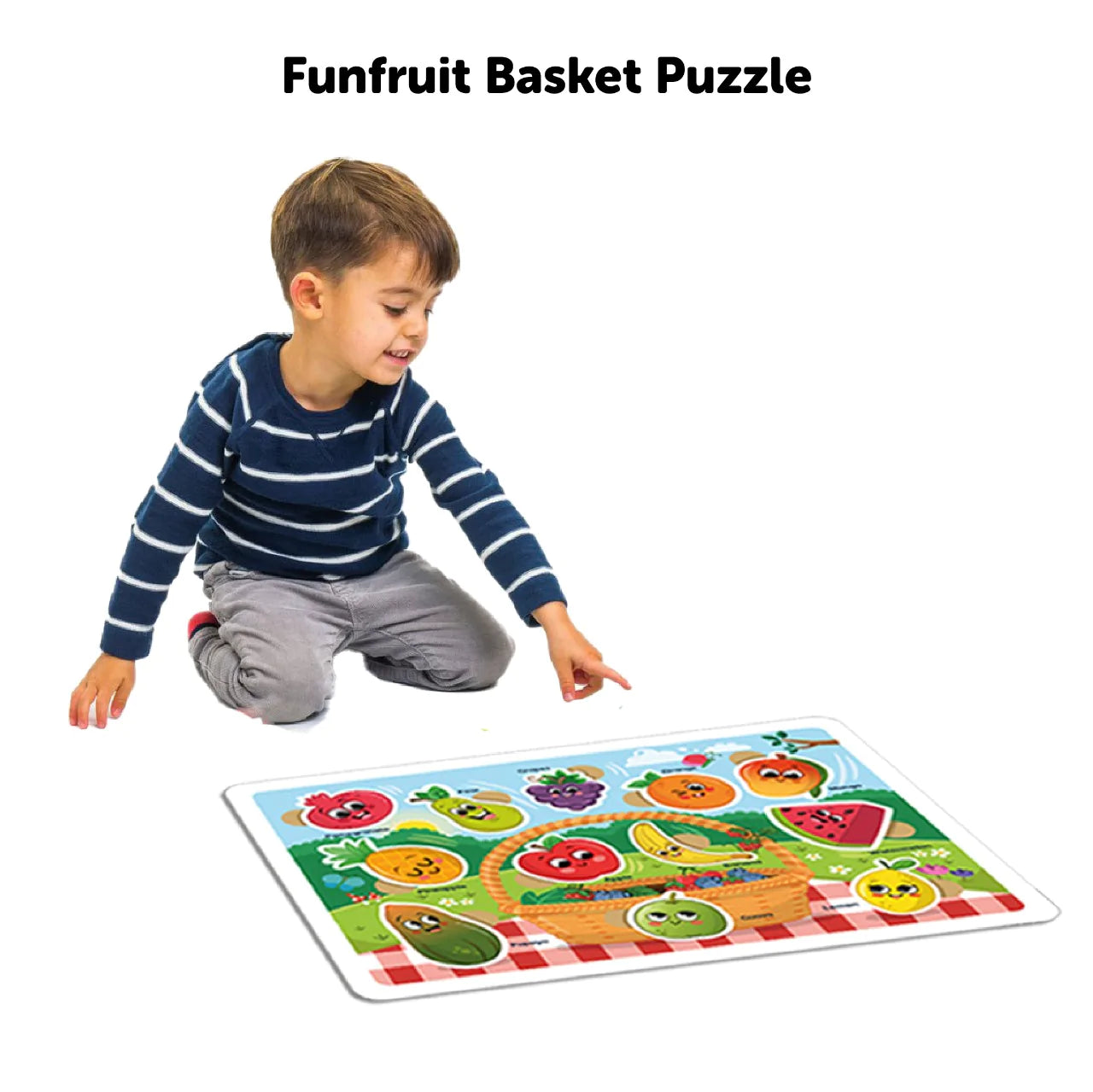 Buy 2 In 1 Funfruit And Transport Wooden Puzzle - SkilloToys.com