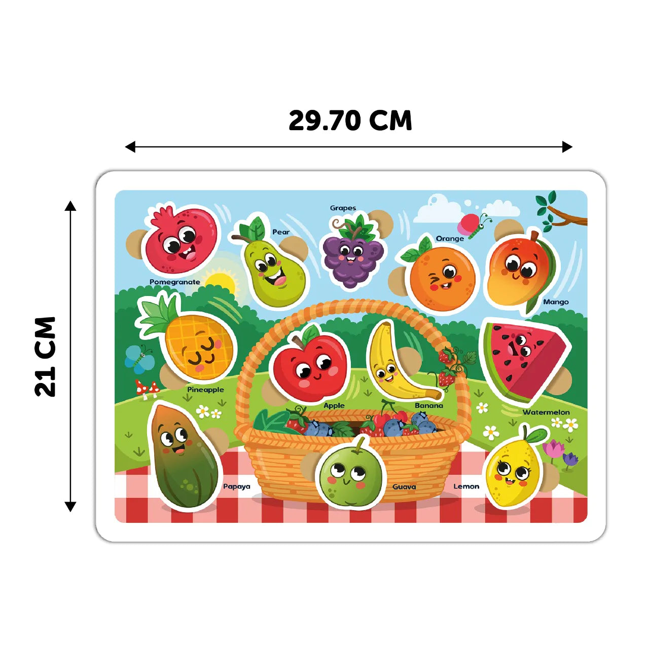 Buy 2 In 1 Funfruit And Transport Wooden Puzzle - SkilloToys.com