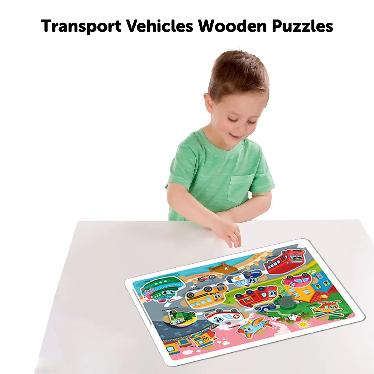 Buy 2 In 1 Funfruit And Transport Wooden Puzzle - SkilloToys.com