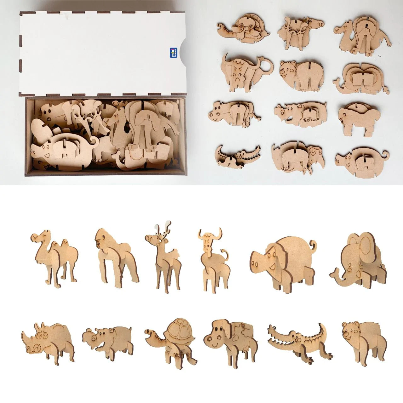Buy 3D Wooden Animal Puuzle Set For Kids - SkilloToys.com