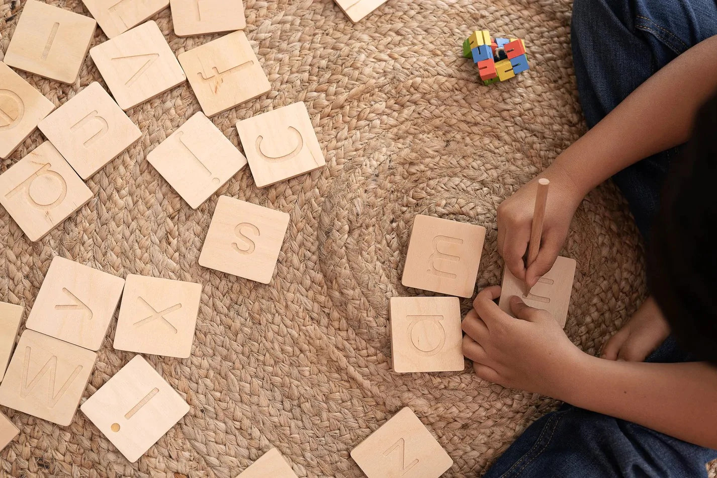 Buy Alphabets Letter Tracing Wooden Tiles - Real Image - SkilloToys.com