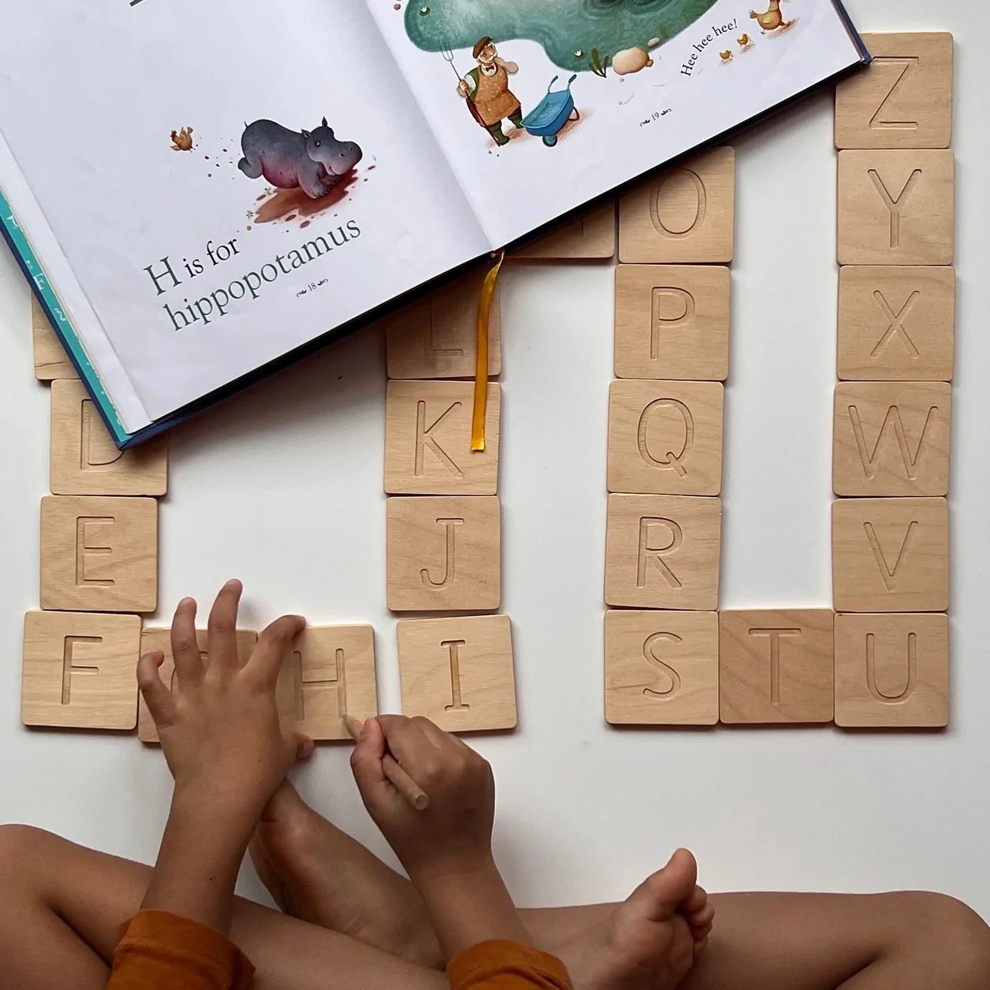 Buy Alphabets Letter Tracing Wooden Tiles - Real Image 2 - SkilloToys.com