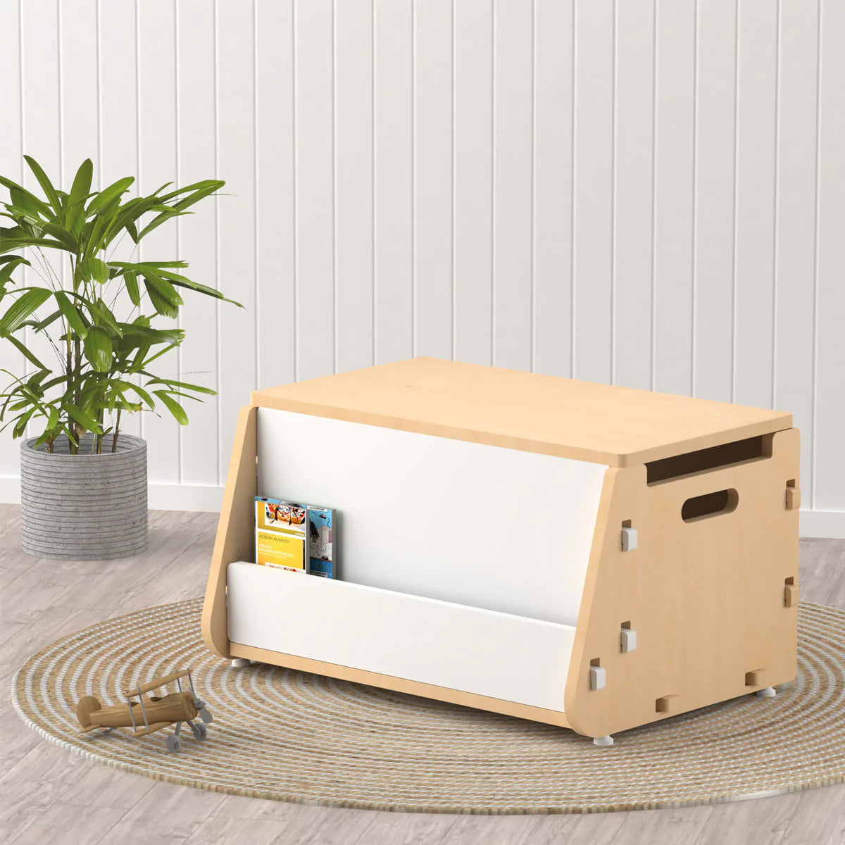 Buy Aqua Plum Toy Chest - Storage  Box - White - Learning Furniture - SkilloToys.com