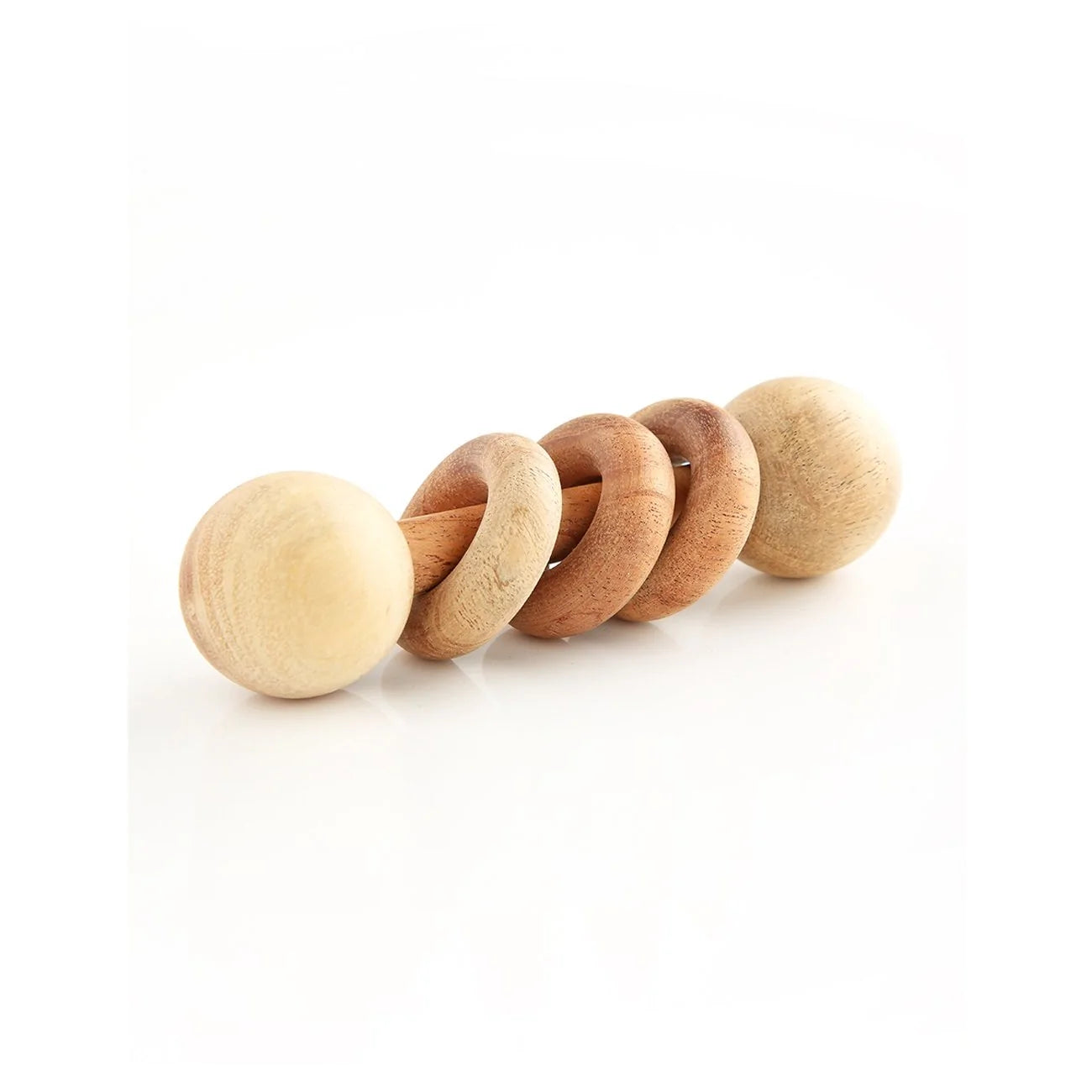 Buy Ariro Dumbbell Rattle With Wooden Rings - SkilloToys.com