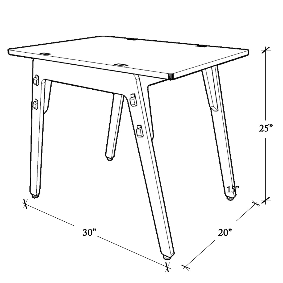 Buy Black Kiwi Wooden Table - Green - Dimensions - SkilloToys.com