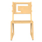 Buy Blue Apple Wooden Chair - Natural - Front View - SkilloToys.com