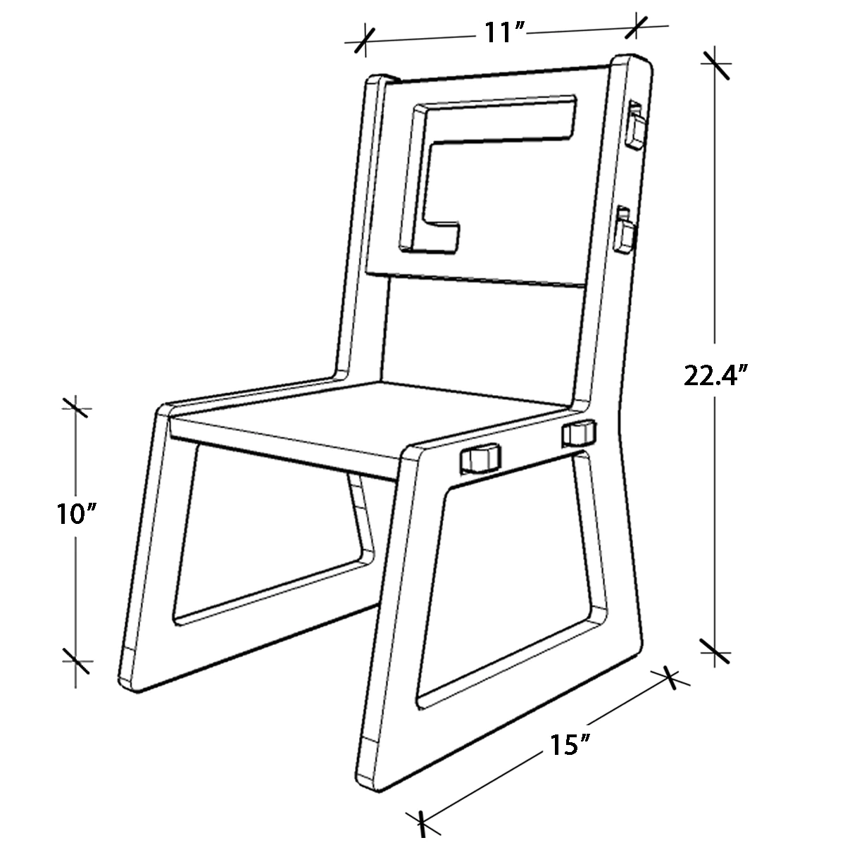 Buy Blue Apple Wooden Chair - Pink - Dimensions - SkilloToys.com