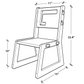 Buy Blue Apple Wooden Chair - White - Dimensions - SkilloToys.com