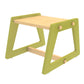 Buy Charcoal Chikku Multipurpose Wooden Stool - Green - Side View - SkilloToys.com
