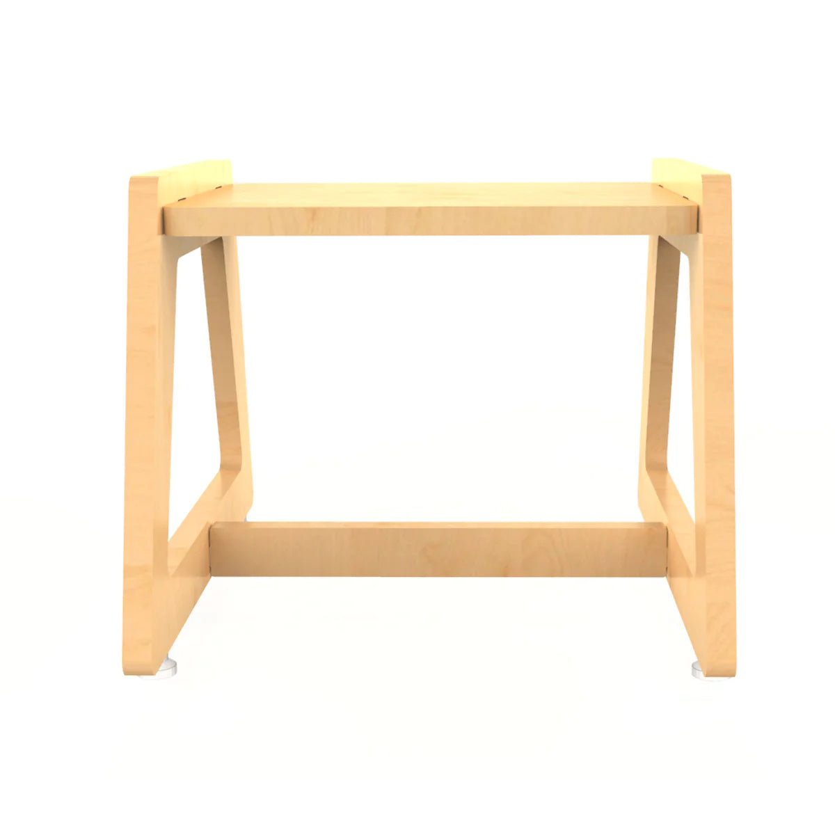 Buy Charcoal Chikku Multipurpose Wooden Stool - Natural -Front View - SkilloToys.com