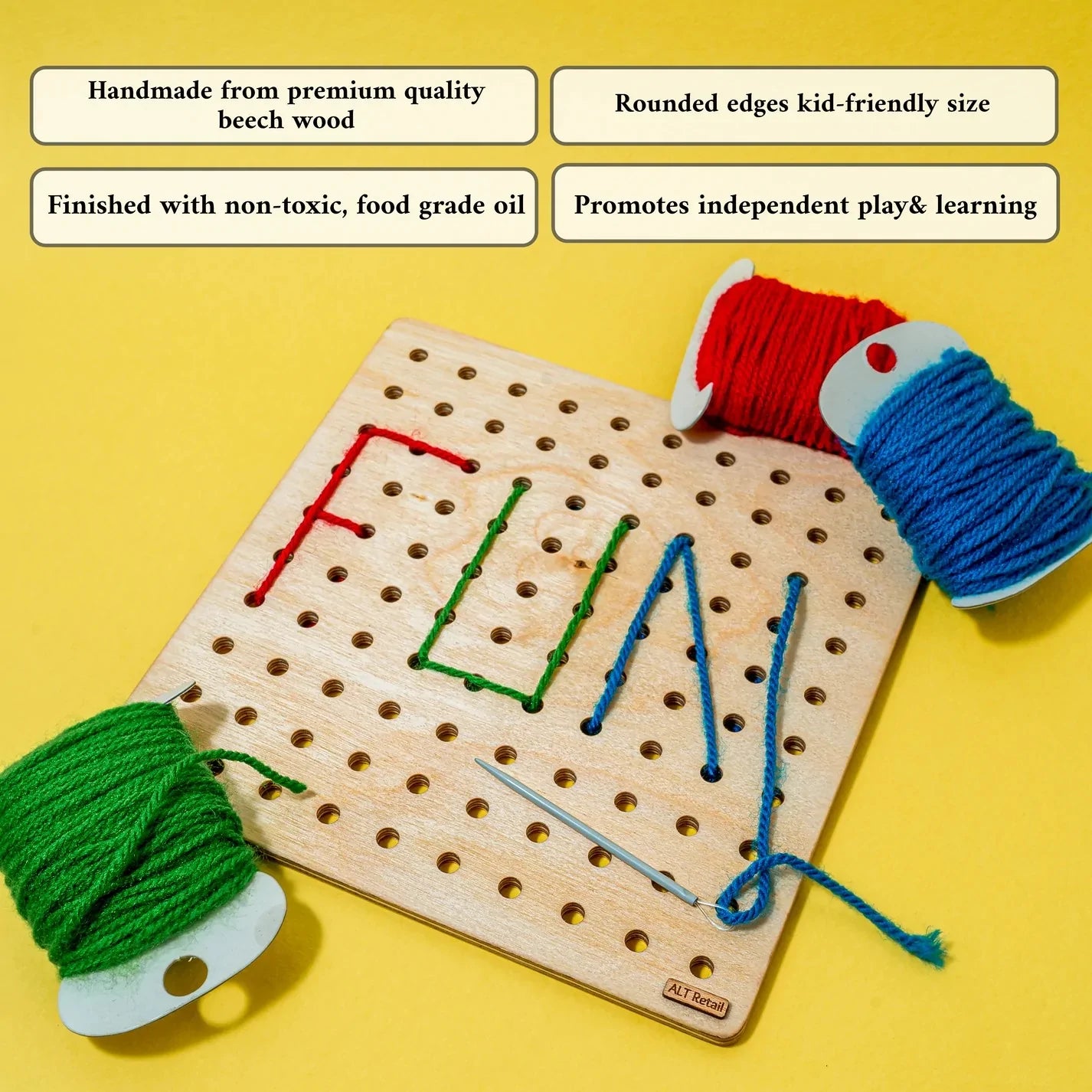 Buy Children's SewingLacing Wooden Board - Benefits - SkilloToys.com