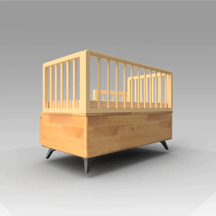 Buy Evermore Wooden Crib - Back View - SkilloToys.com