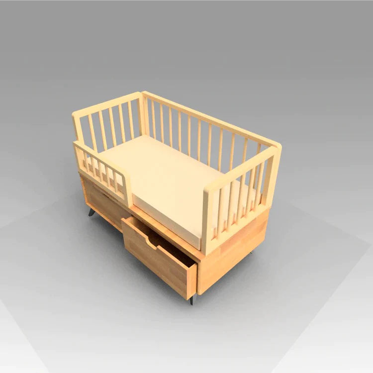 Buy Evermore Wooden Crib - Side View - SkilloToys.com