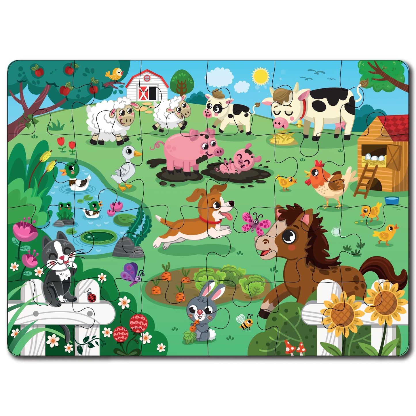 Buy Farm Animal Wooden Puzzle Set - SkilloToys.com