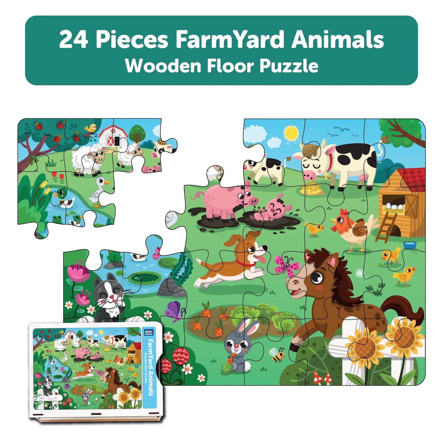 Buy Farm Animal Wooden Puzzle Set - SkilloToys.com