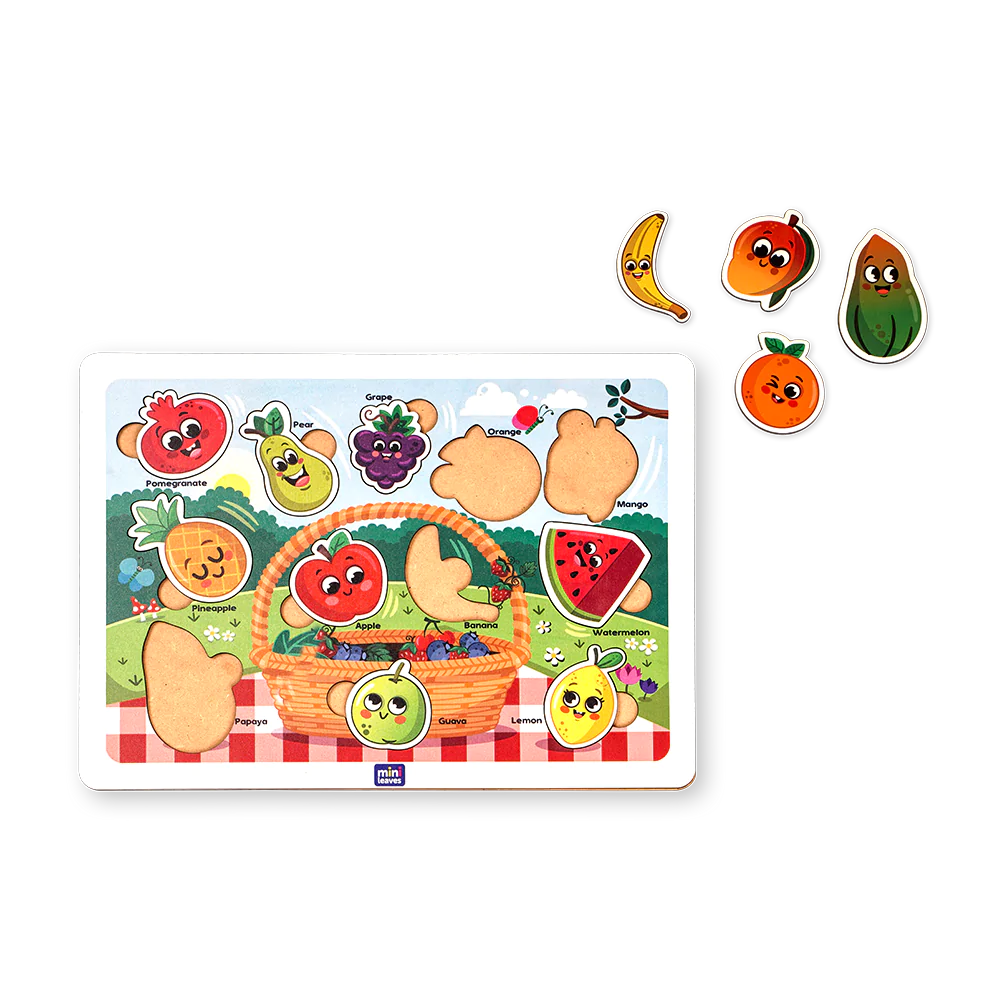 Front View of the Fun Fruit Basket Puzzle