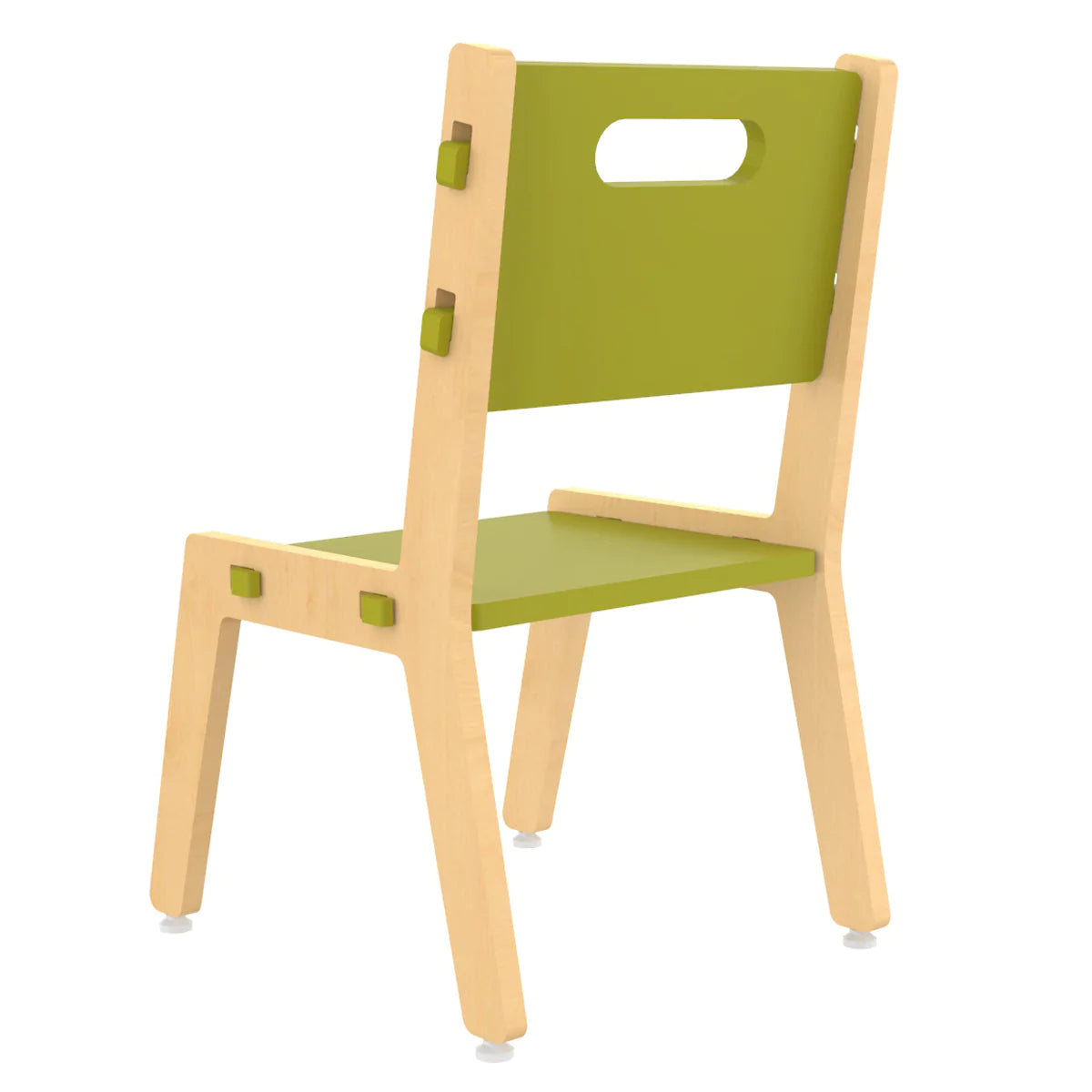 Buy Grey Guava Wooden Chair - Green - Back View - SkilloToys.com
