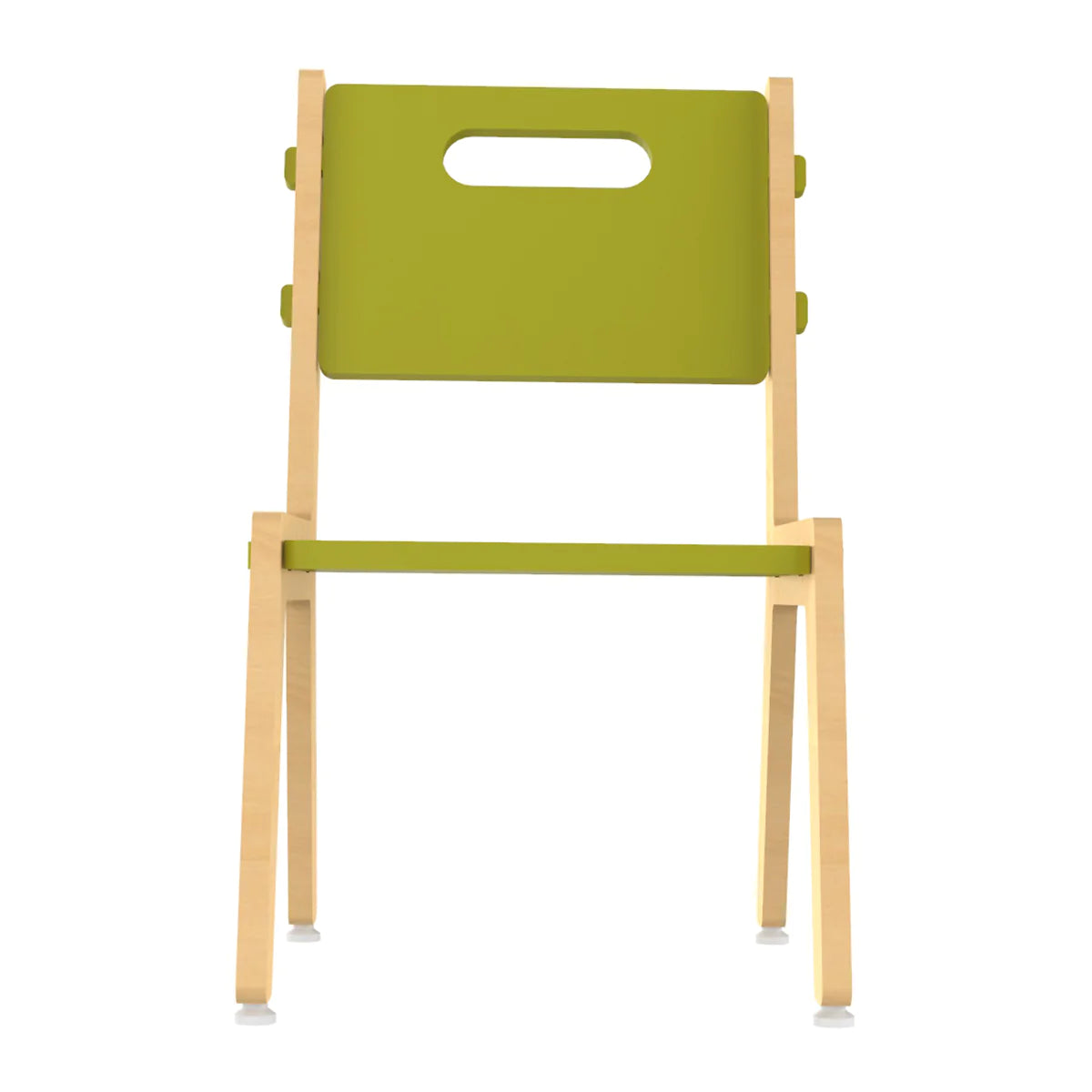 Buy Grey Guava Wooden Chair - Green - Front View - SkilloToys.com