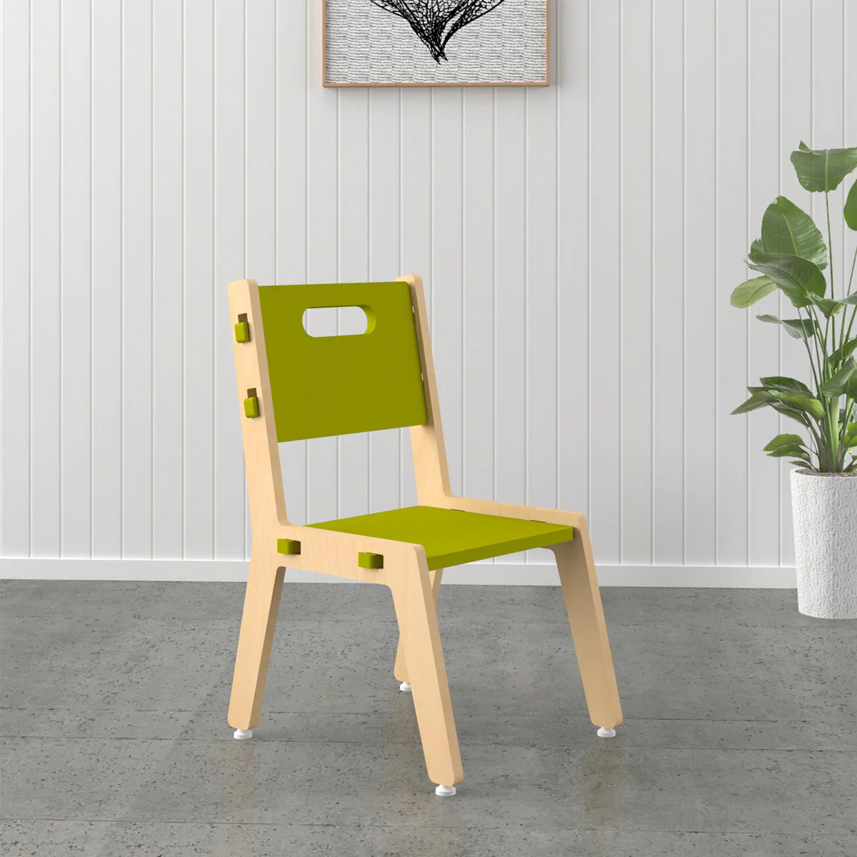 Buy Grey Guava Wooden Chair - Green - Learning Furniture - SkilloToys.com