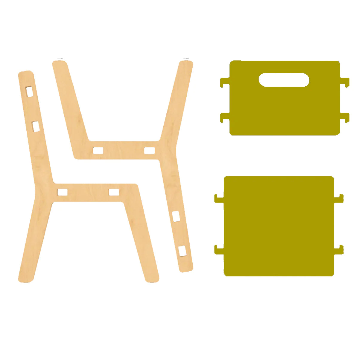 Buy Grey Guava Wooden Chair - Green - Parts - SkilloToys.com