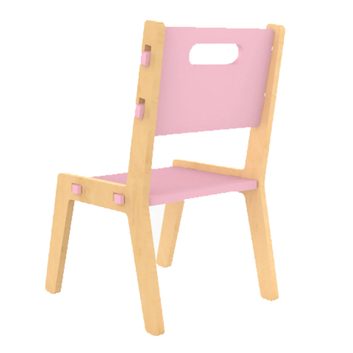 Buy Grey Guava Wooden Chair - Pink - Back View - SkilloToys.com