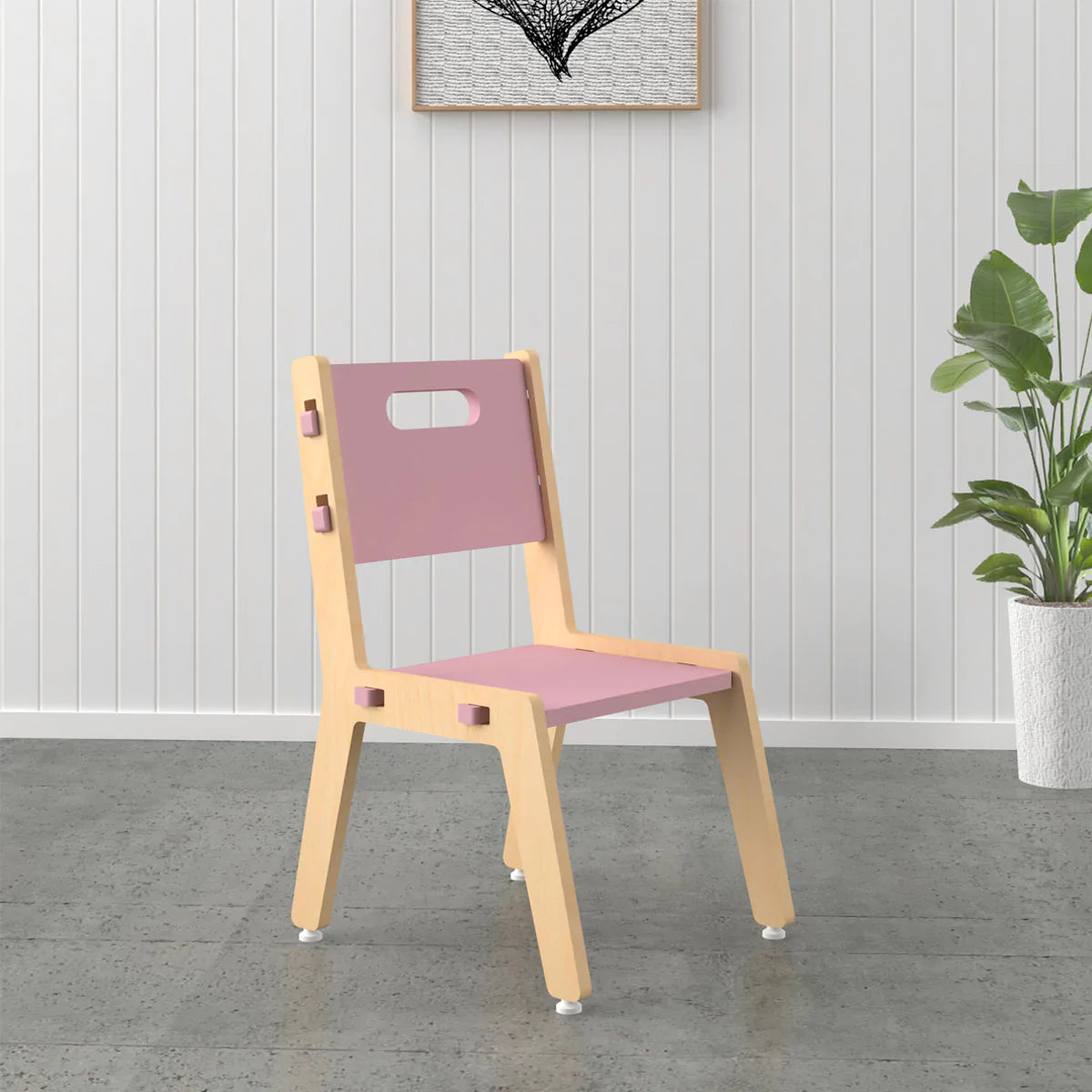 Buy Grey Guava Wooden Chair - Pink - Learning Furniture - SkilloToys.com